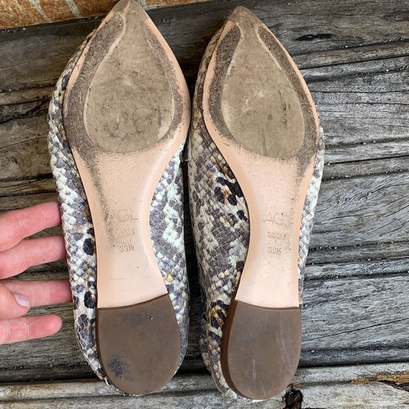 AGL Snakeskin Leather Loafers - Picture 8 of 13